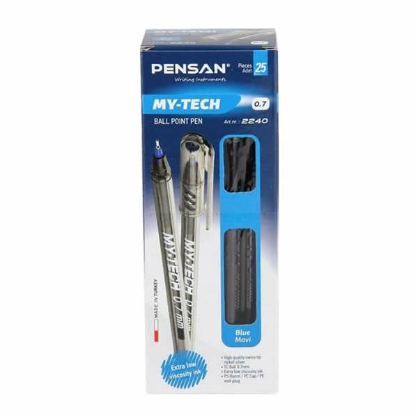 Pensan My-Tech 25 li 0,7 mm Mavi Tükenmez Kalem