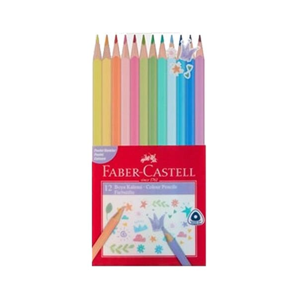 Faber Castell 12 li Pastel Renkler Üçgen Kalem