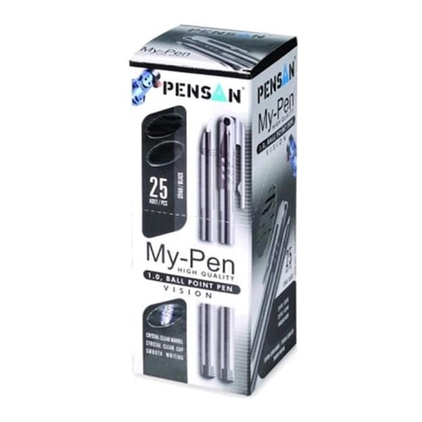 Pensan My-Pen 25 li 1,0 mm Siyah Tükenmez Kalem