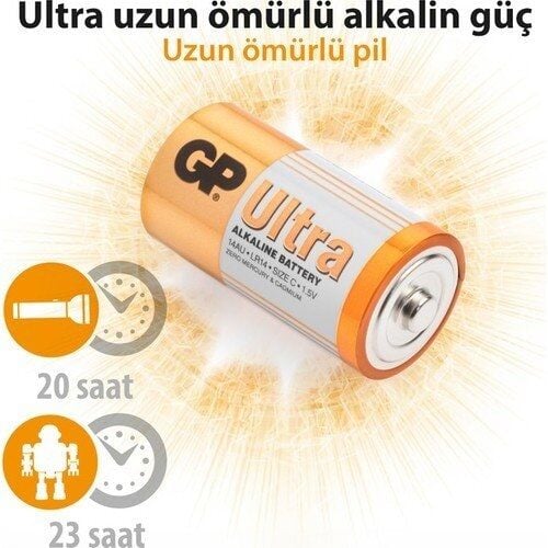 Gp Gp14AU-U2 2 li Ultra Alkalin Orta Boy Pil