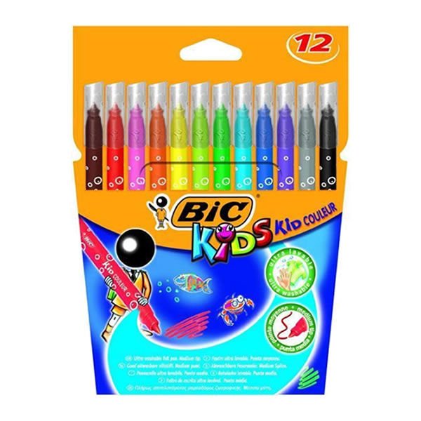 Bic 9202937 12 li Kid Couleur Keçeli Kalem