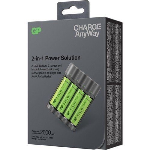 GP X411 AA 2700 mAh 4 lü Şarjlı Kalem Pil & Şarj Aleti