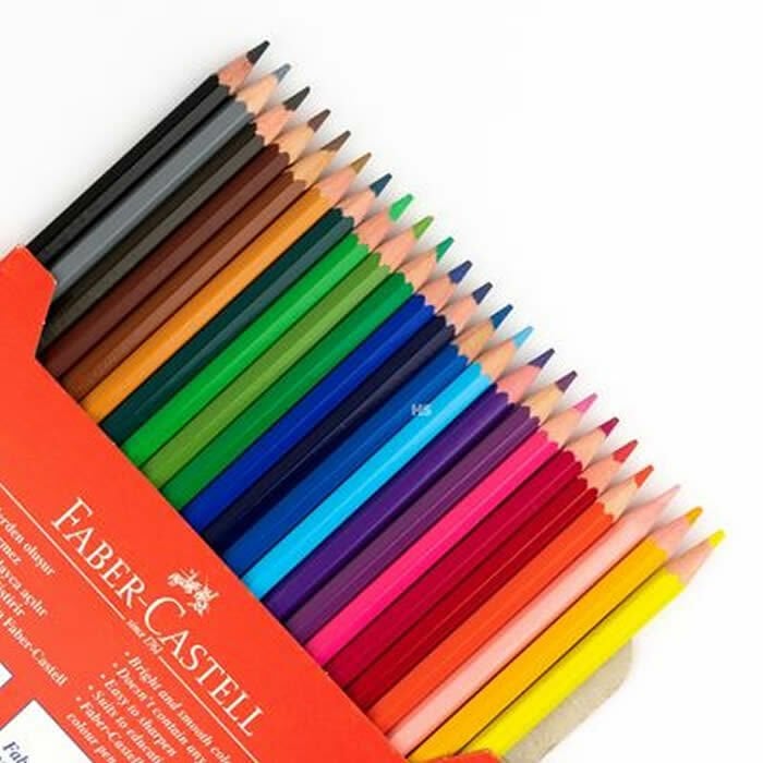 Faber Castell 24 lü Karton Kutu Boya Kalemi