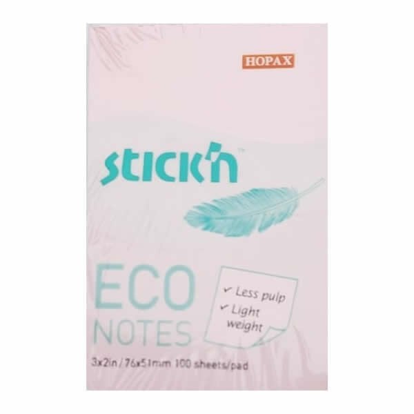 Gıpta Stickn 76x51 100 Yaprak Eco Notes Pastel Pembe Not Kağıdı