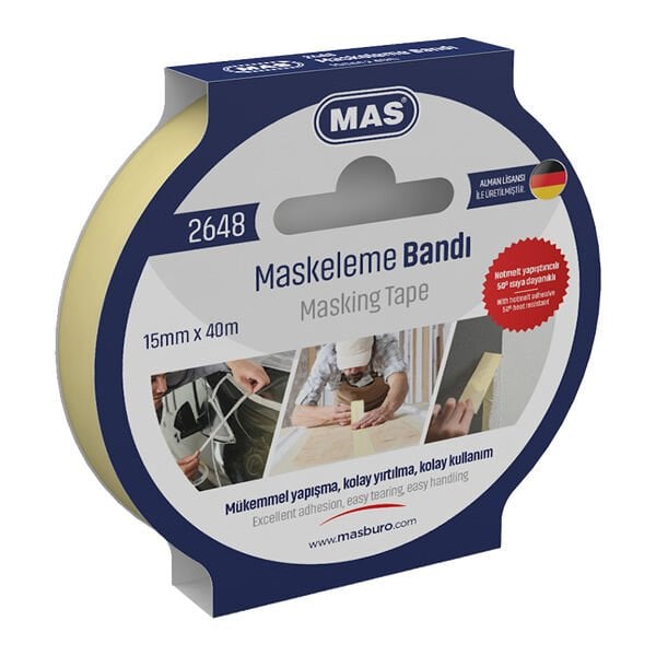 Mas 2648 15mmx40mt Maskeleme Bandı