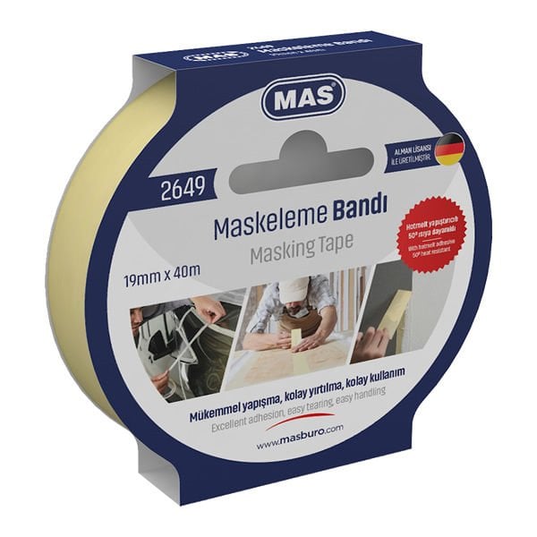 Mas 2649 19mmx40mt Maskeleme Bandı