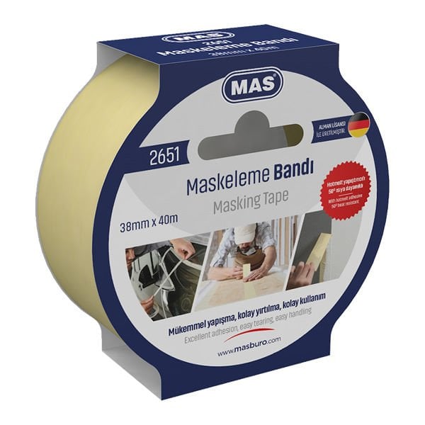 Mas 2651 38mmx40mt Maskeleme Bandı