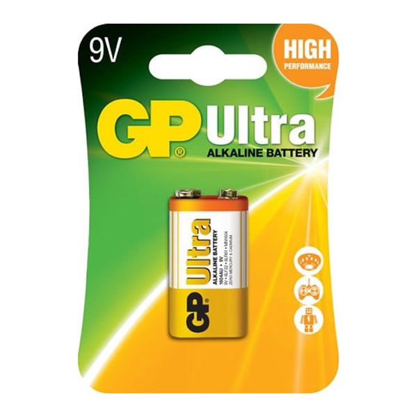 Gp 9V Ultra Alkalin Tekli Blisterli Pil