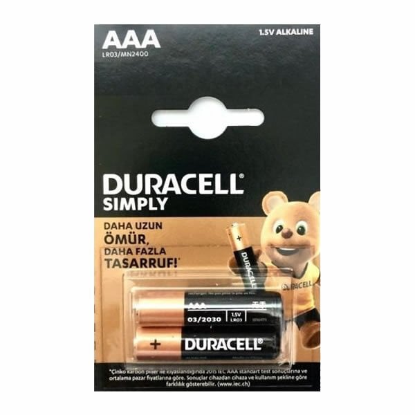 Duracell AAA 2400 2 li İnce Pil