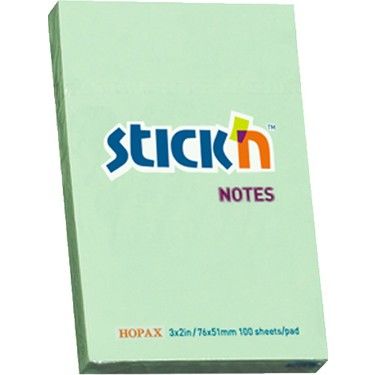 Gıpta Stickn 76x51 100 Yaprak Eco Notes Pastel Yeşil Not Kağıdı