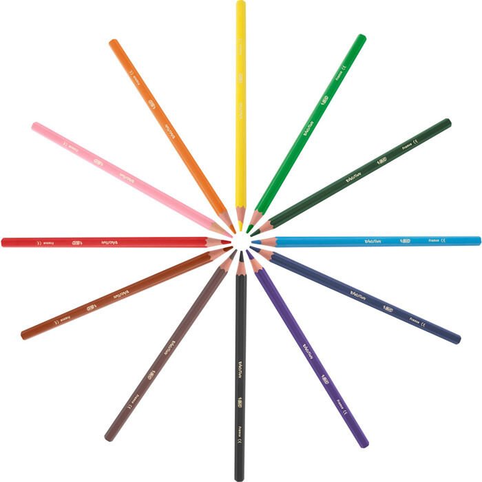 Bic 83256611 12 li Tropicolor Kuru Boya Kalemi