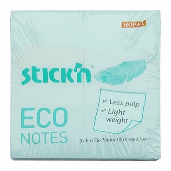 Gıpta Stickn Eco Notes 76x76 100 Yaprak Pastel Mavi Yapışkanlı Not Kağıdı