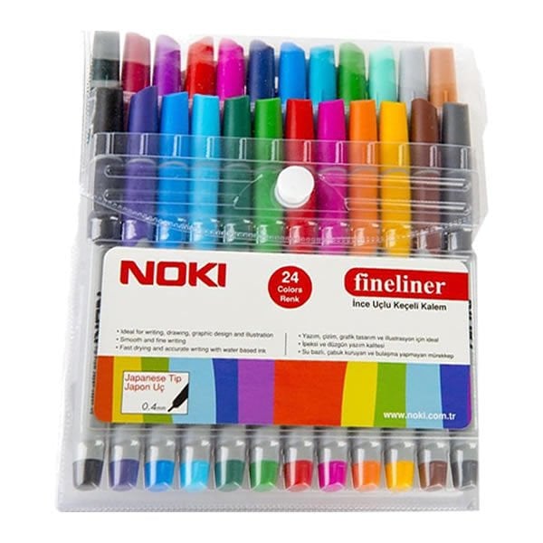 Noki 6068-24 24 lü PVC Fineliner Keçeli Kalem