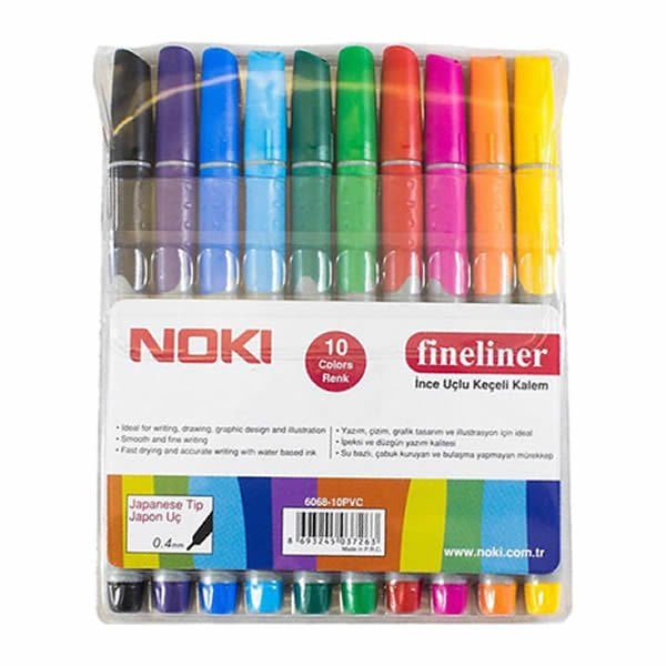 Noki 6068-10 10 lu PVC Fineliner Keçeli Kalem