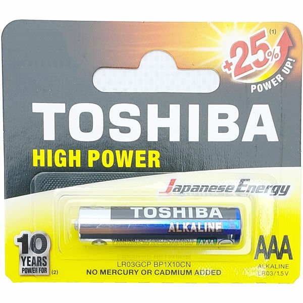 Toshiba LR03 Kartela Alkalin İnce Pil