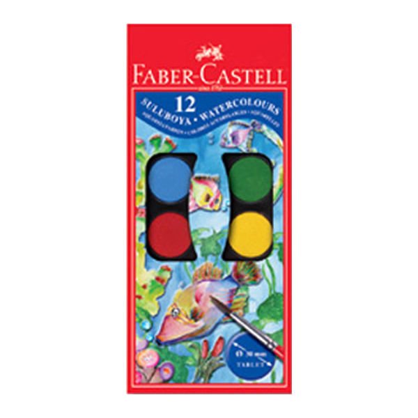 Faber Castell 12 Renk Büyük Boy Suluboya