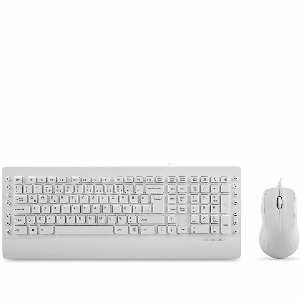 Everest Km-3850 Beyaz Q Multimedya Klavye Mouse Seti
