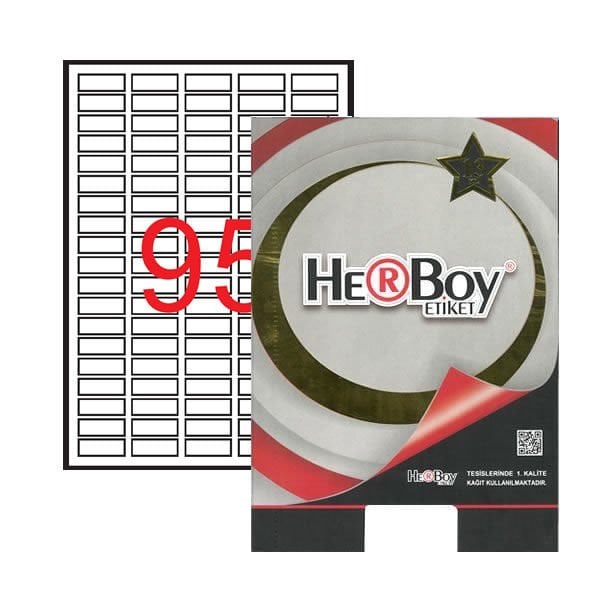 Herboy HB-1095 30mm. x 12mm. Beyaz Laser Etiket