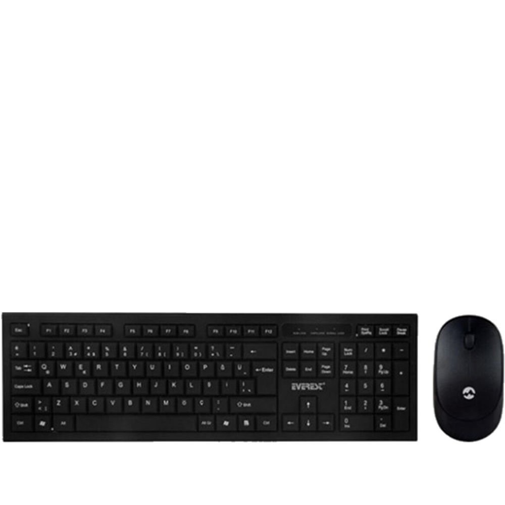 Everest KM-6121 Siyah Kablosuz Q Slim Klavye Mouse Set