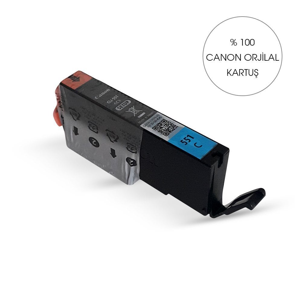 Orijinal CANON CLI 571 MAVİ KARTUŞ -Uyumluluk Pixma MG 5700 Serisi : MG5750 MG5751 MG5752 MG5753 MG6850 MG6851 MG6852 MG6853 MG7750 MG7751 MG7752 MG7753
