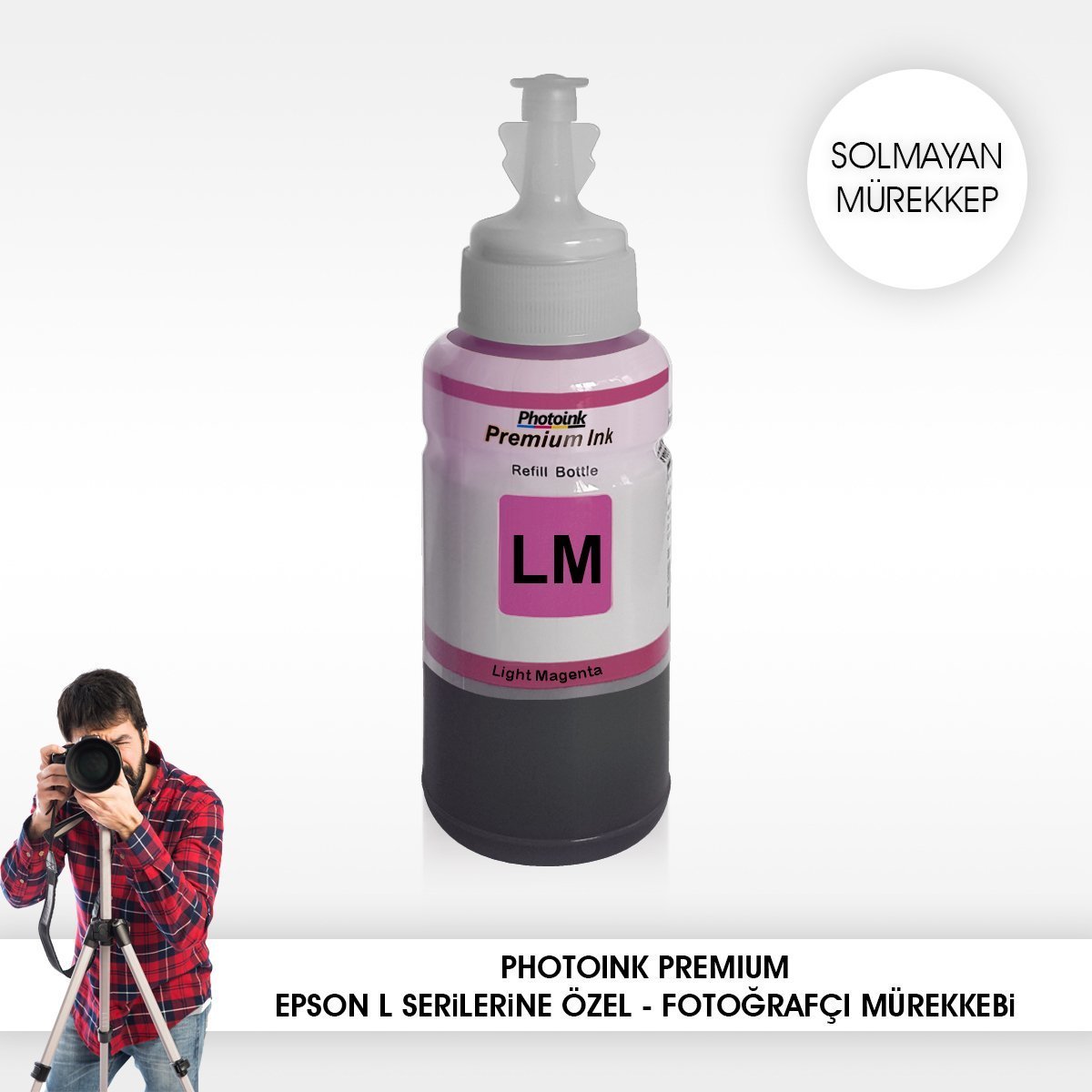 Epson uyumlu 70 ml LIGHT KIRMIZI Solmayan Mürekkep (6 renkli yazıcılar için) - L800/L805/L810/L850/L1300/L1800/ l382/l386/l455/1455