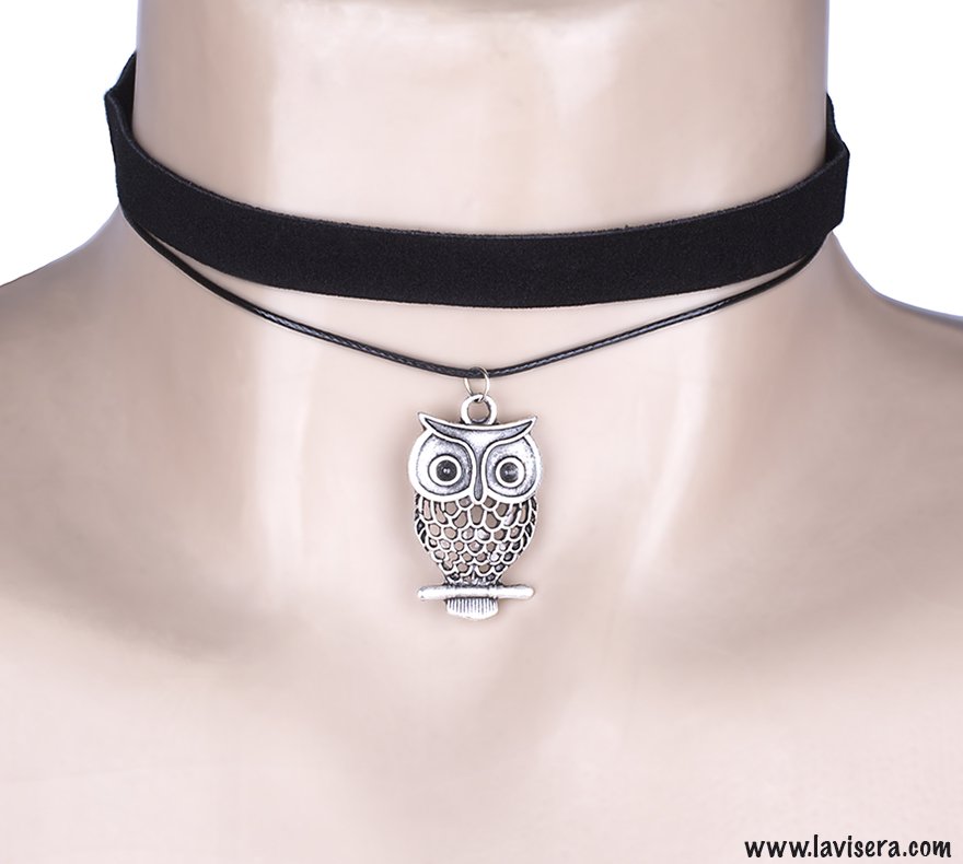 Choker Baykuş Kolye