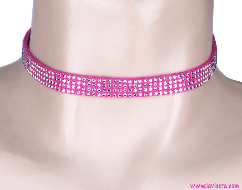 Fuşya Choker Kolye