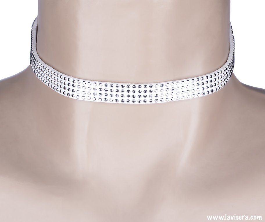 Beyaz Choker Kolye