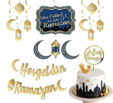 Hoş Geldin Ramazan Ayı Altın Renk Set