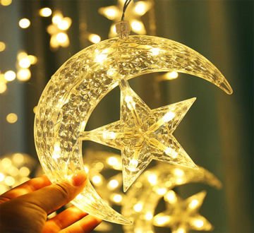 Ay Yıldızlı Ramazan Led Perde Işık