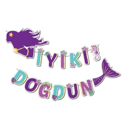 Deniz Kızı Şeklinde İyiki Doğdun Yazısı