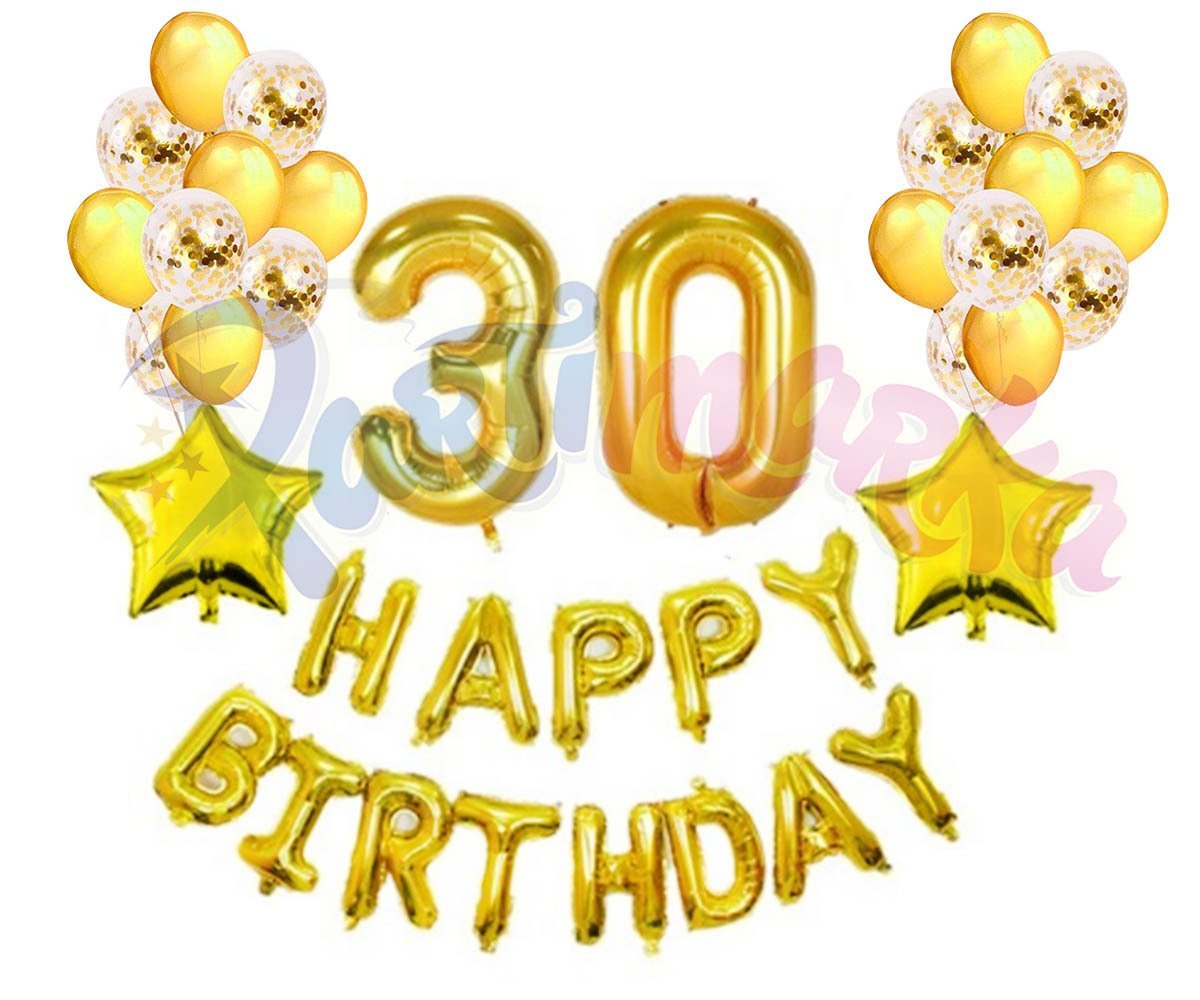 30 Yaş Doğum Günü Partisi Folyo Balon Seti
