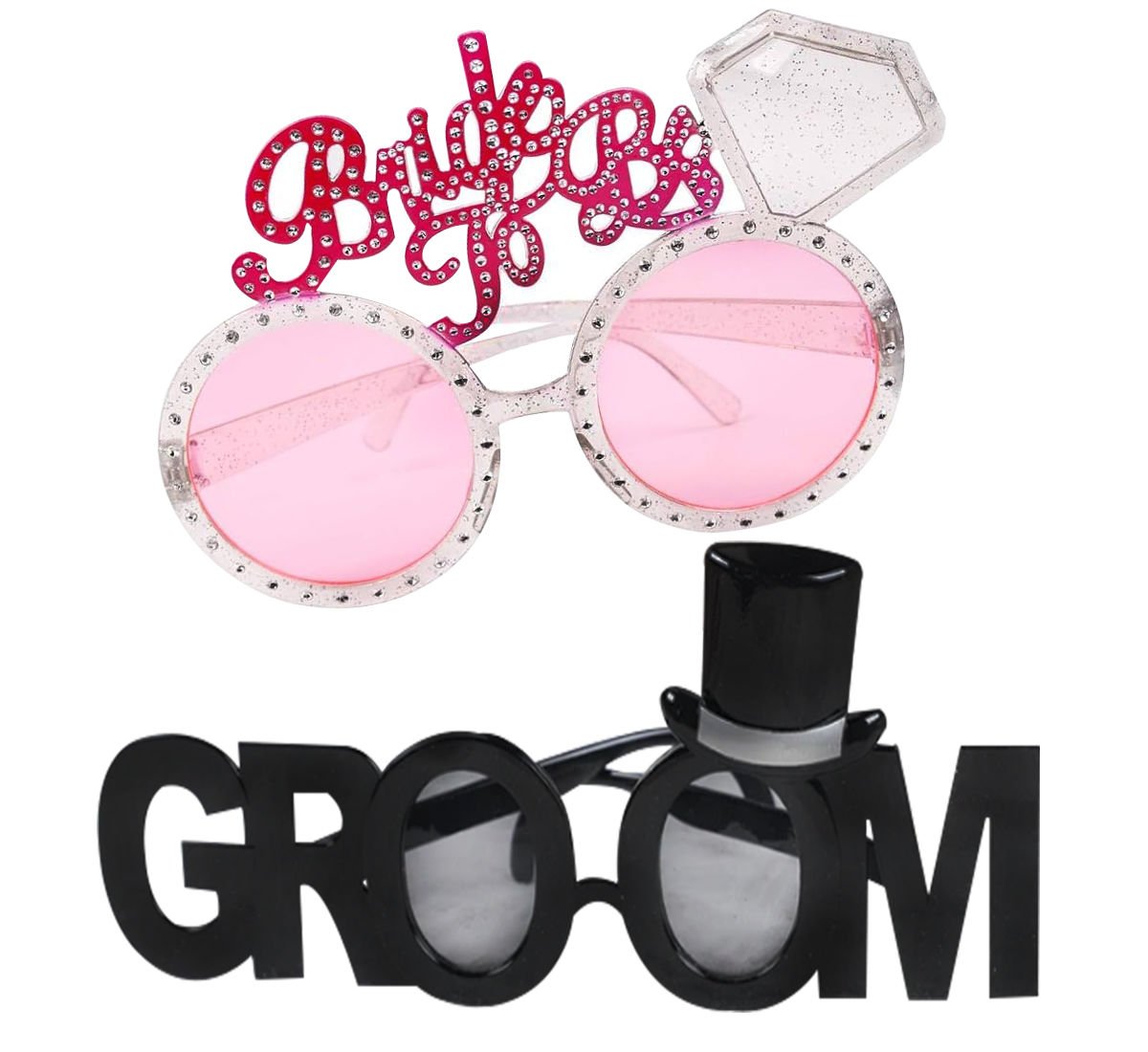 Bride Groom Yazılı Parti Gözlüğü