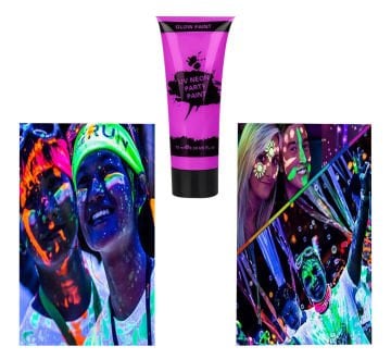 Fosforlu Yüz Boyaması Mor Renk