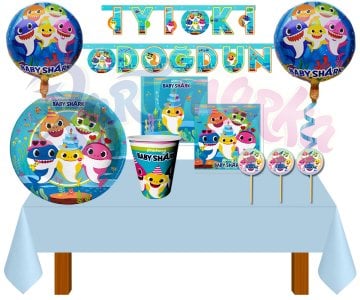 Baby Shark Parti Seti 16 Kişilik