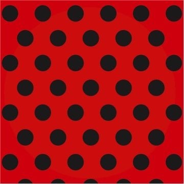 Kırmızı Siyah Puanlı Peçeteler