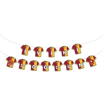 Taraftar Sarı Kırmızı Forma Şeklinde İyiki Doğdun Yazısı