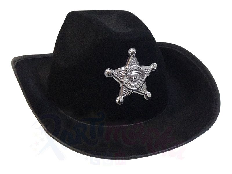Kovboy Şerif Şapkası Siyah