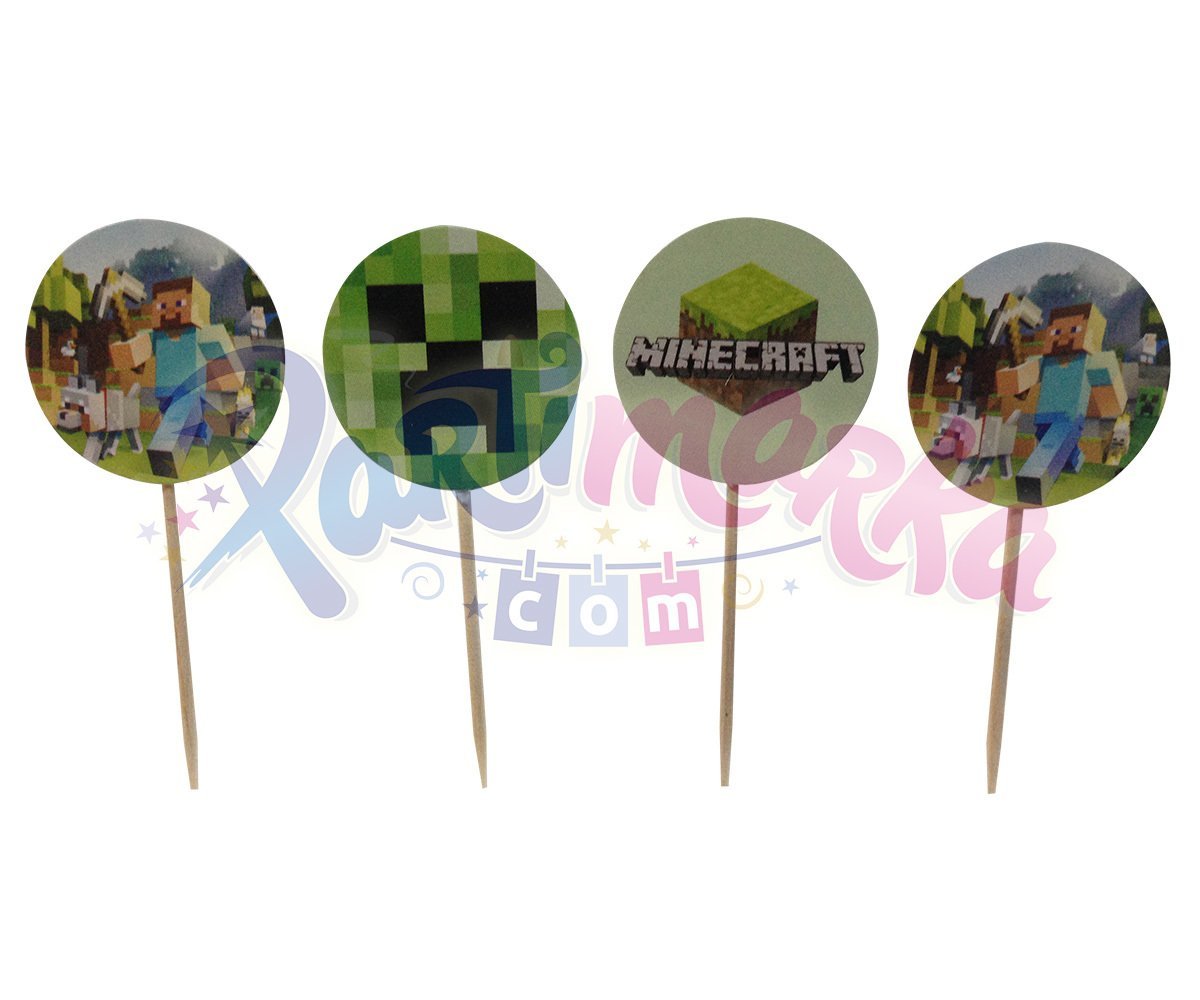 Minecraft Doğum Günü Kürdanı 20 Adet