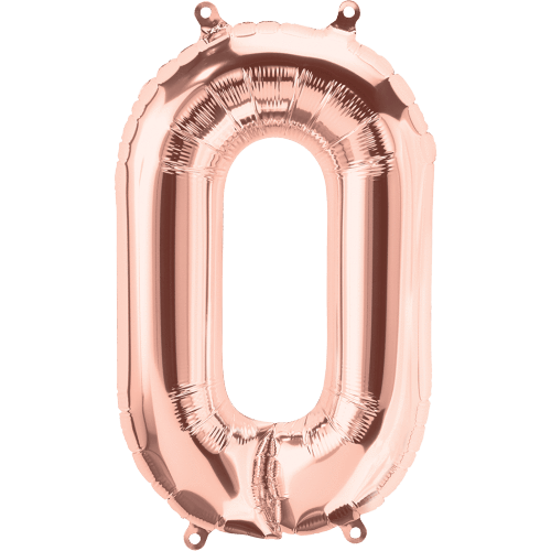 0 Rakamı Rose Gold Folyo Balon 75 cm