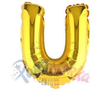 Harf Folyo Balon U Harfi 75 cm