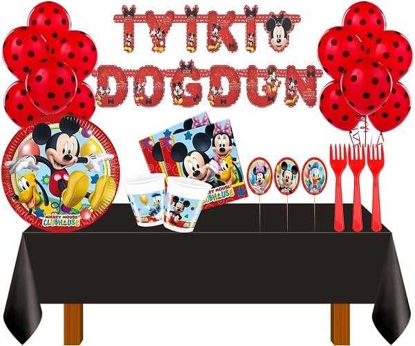 Mickey Mouse Doğum Günü Seti 8 Kişilik