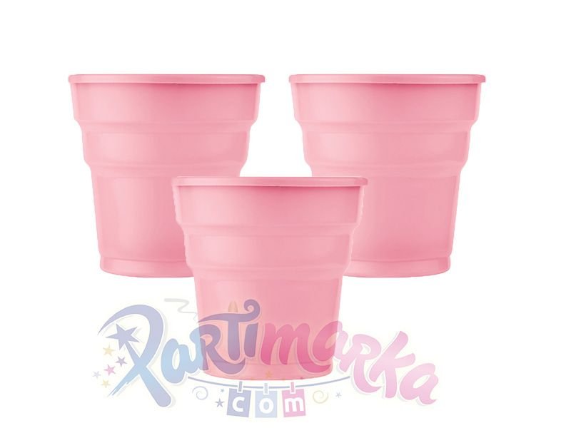 25 li Plastik Bardak Pembe