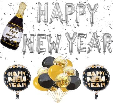 Yılbaşı Happy New Year Folyo Balon Seti