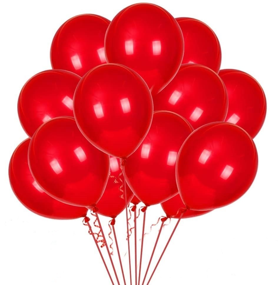Metalik Sedefli Kırmızı Balon