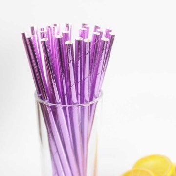 Mor Metalik Parti Pipetleri