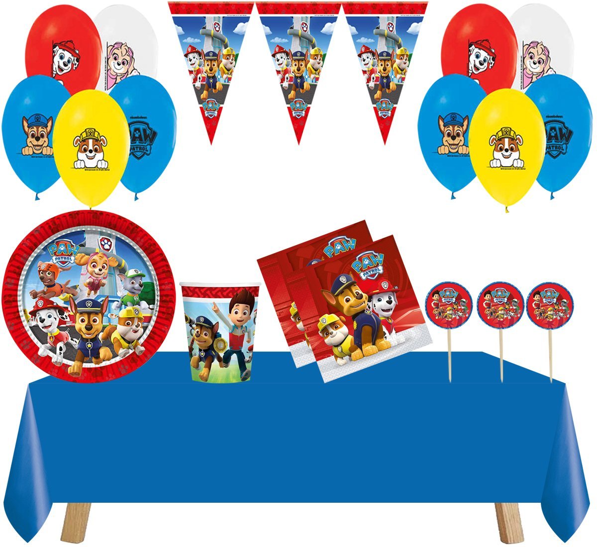 Paw Patrol Doğum Günü Partisi Set 16 Kişilik