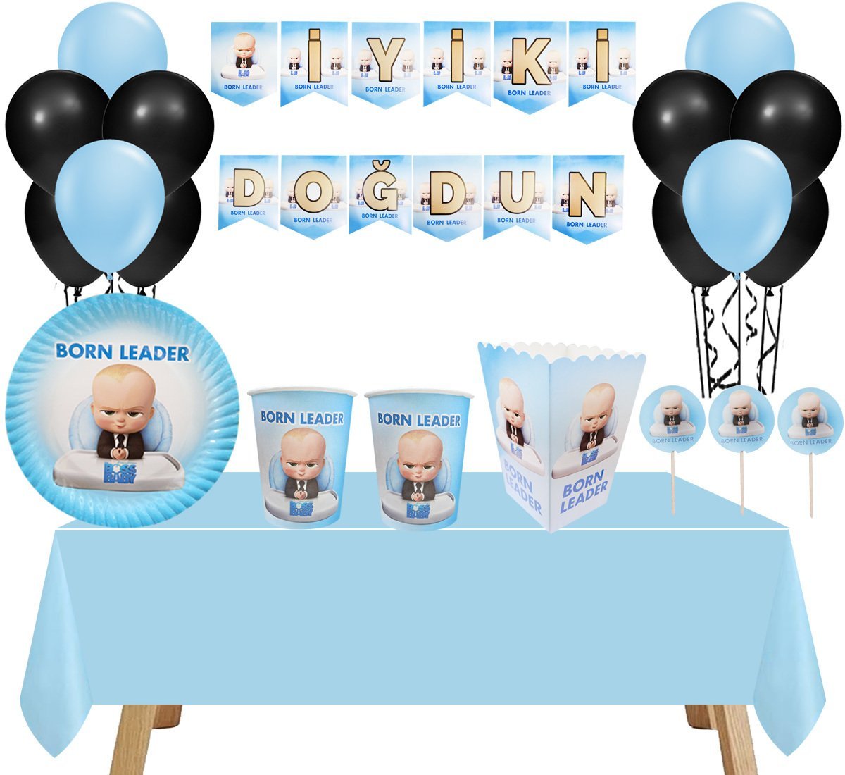 Patron Bebek Doğum Günü Seti 16 Kişilik