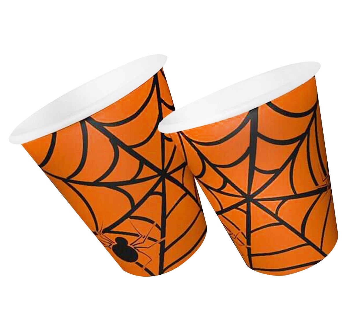 Örümcek Ağı Deseni Turuncu Bardak