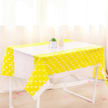 Sarı Beyaz Puanlı Masa Örtüsü